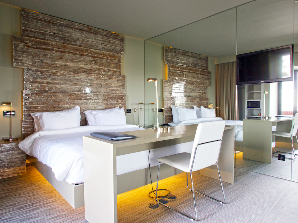 contemporary bedroom, Portuguese luxury hotel