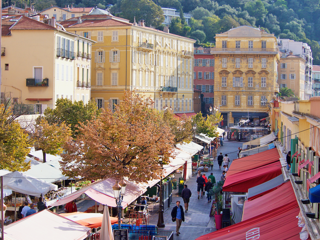 Nice flower market, Nice cuisine