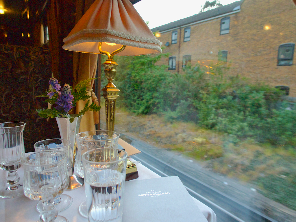 Belmond luxury train, fine dining in London