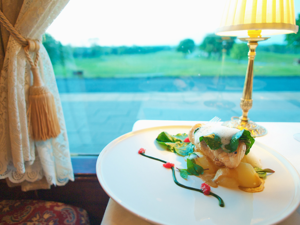 fine dining in Galway Ireland in a Pullman carriage